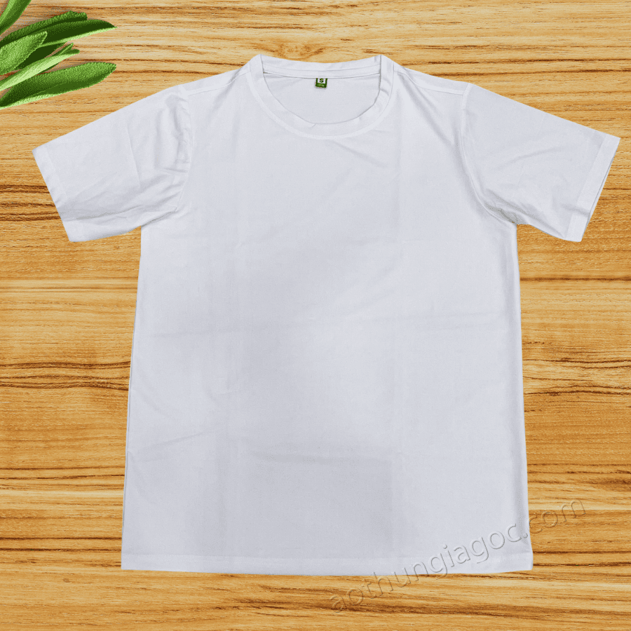 Áo Thun Poly 4 Chiều Màu Trắng